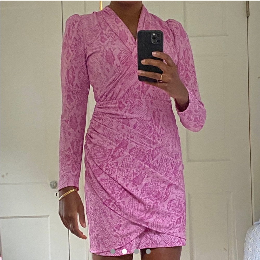Stine Goya Pink Snakeskin Dress BARBIECORE 💕